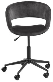 Καρέκλα γραφείου Oakland 342, Γκρι, 87x56x54cm, 8 kg, Με μπράτσα, Με ρόδες, Μηχανισμός καρέκλας: Economic | Epipla1.gr