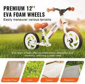 VEVOR Toddler Balance Bike Carbon Steel Balance Bicycle for 1-5 Years Boys Girls