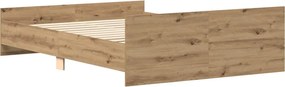 vidaXL Πλαίσιο κρεβατιού χωρίς στρώμα 135x190 εκ. Επεξεργασμένο Ξύλο