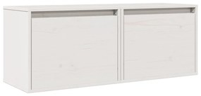vidaXL Ντουλάπια Τοίχου 2 τεμ. Λευκά 45x30x35 εκ από Μασίφ Ξύλο Πεύκου