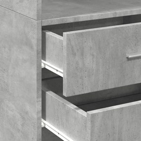 Ντουλάπι Αποθήκευσης Στενό Γκρι 50x42,5x225 εκ. Επεξεργ. Ξύλο - Γκρι