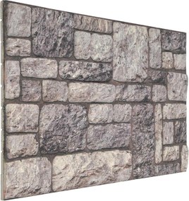 vidaXL Πάνελ τοίχου 10 pcs Γκρι και Λευκό 100 x 50 cm Αφρός EPS