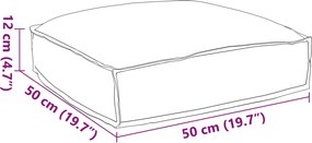 vidaXL Μαξιλάρι Ύφασμα Όξφορντ Μπεζ 50 x 50 x 12 cm