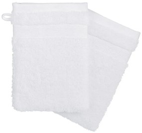 Σετ Γάντια μπάνιου Praia Atmosphera από Βαμβάκι 450gsm, με διαστάσεις 15x21cm - 2 τεμάχια - White