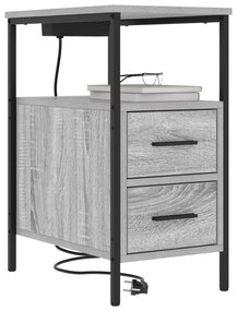 vidaXL Κουτιά Κρεβατοκάμαρας 2 pcs Γκρι sonoma 30 x 48 x 61 εκ