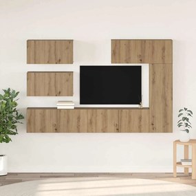 vidaXL Σετ επίπλου τηλεόρασης 6 pcs Artisan Oak Επεξεργασμένο ξύλο