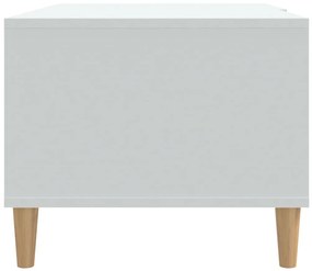 Τραπεζάκι Σαλονιού Λευκό 89,5x50x40 εκ. από Επεξεργασμένο Ξύλο - Λευκό