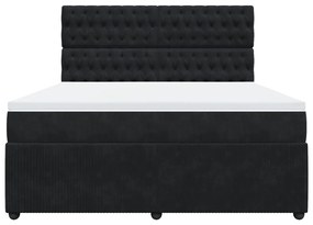 ΚΡΕΒΑΤΙ BOXSPRING ΜΕ ΣΤΡΩΜΑ ΜΑΥΡΟ 180X200 ΕΚ. ΒΕΛΟΥΔΙΝΟ 3292414