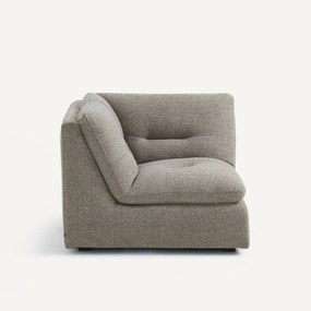 Γωνιακή πολυθρόνα σύνθεσης 90° από ύφασμα τύπου τουίντ, GIULIANO