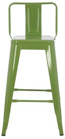 Σκαμπό Μεσαίου Ύψους Μεταλλικό Melita Σε Light Olive Green 42x42x98 Εκ.