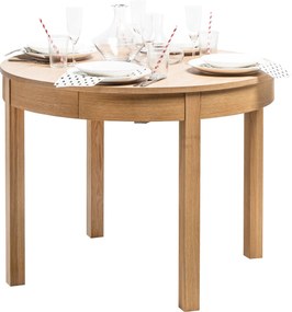 Τραπέζι Simple Round επεκτεινόμενο-Φυσικό
