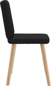 vidaXL Καρέκλες Τραπεζαρίας 4 τεμ. Μαύρες Υφασμάτινες