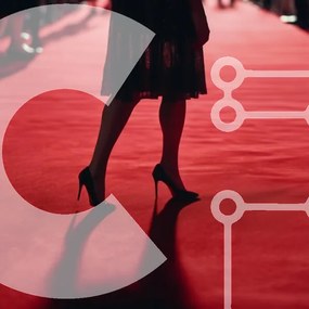 Σετ των 2 Intra Συλλεκτικό Ξύλινο Παζλ Plywood 4mm - Λαμπερή γυναίκα στο κόκκινο χαλί Σε Ξύλινο Κουτί - Διαστάσεις: 10x10 cm – 25 κομμάτια