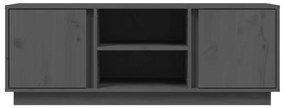 vidaXL Έπιπλο Τηλεόρασης Γκρι 110x35x40,5 εκ. από Μασίφ Ξύλο Πεύκου