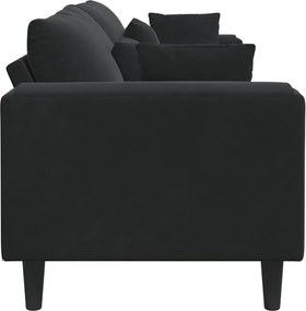 vidaXL Καναπές Μαύρο 250 x 77 x 76 εκ. Βελούδο