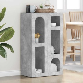 vidaXL Πλαϊνό γραφείο ELST Σκυρόδεμα Γκρι 59 x 35 x 100,5 εκ
