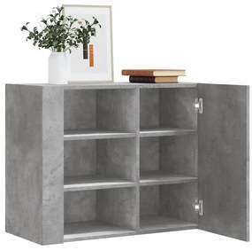 vidaXL Ντουλάπι Τοίχου Γκρι Σκυρ. 75x35x60 εκ. Επεξεργασμένο Ξύλο