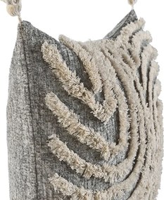 Μαξιλάρι Home ESPRIT Λευκό Γκρι Φούντες Boho 45 x 15 x 45 cm