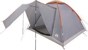 vidaXL Σκηνή Camping 4 ατόμων Γκρι και Πορτοκαλί