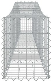 vidaXL Συρματοκιβώτια Τοξωτά 9 τεμ. 400x30x40/60 εκ. Γαλβαν. Ατσάλι