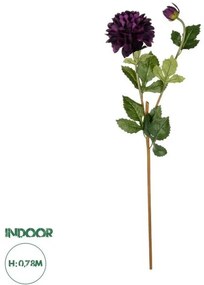 Artificial Garden PURPLE DHALIA BRANCH 21323 Τεχνητό Διακοσμητικό Μωβ Κλαδί Ντάλια Y78cm Globostar-21323-Μωβ 21323