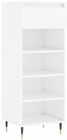 vidaXL Παπουτσοθήκη Γυαλιστερό Λευκό 40x36x105 εκ. Επεξεργασμένο Ξύλο