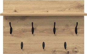 vidaXL Τοίχου Κρεμάστρα Artisan Oak 60 x 40 x 12 cm