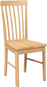 vidaXL Καρέκλες τραπεζαρίας 2 τεμάχια από μασίφ ξύλο καουτσούκ