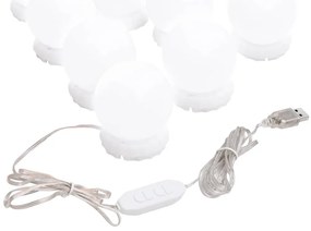 vidaXL Φωτιστικά Καθρέφτη με 8 LED Λάμπες Θερμό και Ψυχρό Λευκό