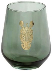 Ποτήρι Ουίσκι Jungle Zebra RAB611K6 8,9x11cm 425ml Green-Gold Espiel Glass
