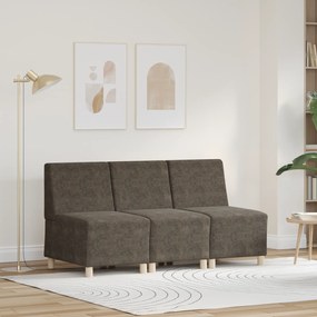 vidaXL Καθίσμα Σαλονιού 3 pcs Σκούρο Γκρι 55 εκ. Ψεύτικο σουέτ δέρμα