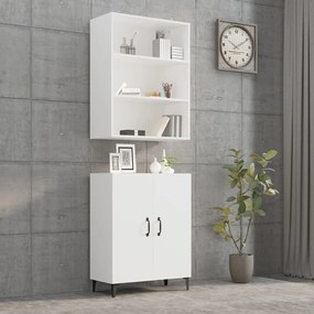 vidaXL Ντουλάπι Λευκός από Επεξεργασμένο Ξύλο