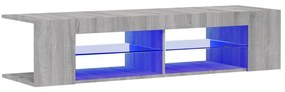 vidaXL Έπιπλο Τηλεόρασης με LED Γκρι Sonoma 135x39x30 εκ.