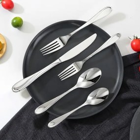 VEVOR 30-Piece Silverware Set Stainless Steel Cutlery Flatware Utensils for 6