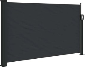 vidaXL Σκίαστρο Πλαϊνό Συρόμενο Μαύρο 120 x 600 εκ.
