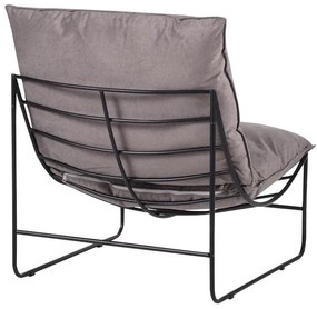 Πολυθρόνα Chopie ύφασμα γκρι ποντικί-μαύρο πόδι 77x90x83εκ 77x90x83 εκ.