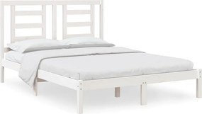 vidaXL Σκελετός Κρεβ. Χωρίς Στρώμα Λευκό 140x200 εκ Μασίφ Πεύκο