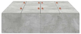 vidaXL Σκελετός Κρεβατιού Γκρι σκυροδέματος 200 x 120 x 31.5 εκ.