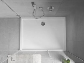 Mexen Flow ορθογώνιος ντους slim 90 x 80 cm, λευκή λάμψη - 46R108090