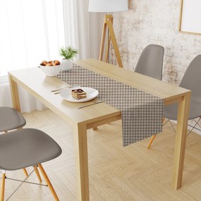 Αλέκιαστη Τραβέρσα (40x180) Dimcol Houndstooth 473 Beige