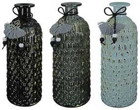 Βάζο ArteLibre Μπουκάλι Γυαλί 8.5x8.5x25cm Σε 3 Χρώματα-05160371