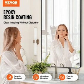 VEVOR Square Wall Mounted Mirror 28&quot; x 60&quot; Mirror with Aluminium Alloy Frame