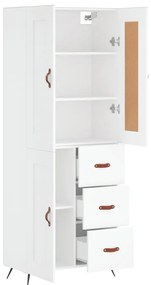 vidaXL Ντουλάπι Λευκό 69,5x34x180 εκ. από Επεξεργασμένο Ξύλο