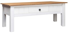 vidaXL Τραπεζάκι Σαλονιού Λευκό 100x60x45 εκ. Μασίφ Πεύκο Σειρά Panama