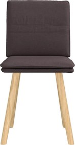 vidaXL Καρέκλες Τραπεζαρίας 2 τεμ. Σκούρο Καφέ Υφασμάτινες