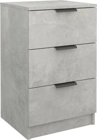 vidaXL Κομοδίνα Γκρι Σκυροδέματος 40x36x65 εκ.