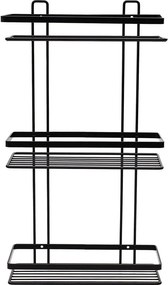 Ραφιέρα Μπάνιου Τριπλή (25.1x12.5x46) Estia Elegant Black 02-8710