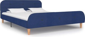 vidaXL Πλαίσιο Κρεβατιού Μπλε 140 x 200 εκ. Υφασμάτινο