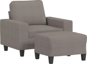 vidaXL Πολυθρόνα Taupe 60 εκ. από Υφασμάτινη με Υποπόδιο