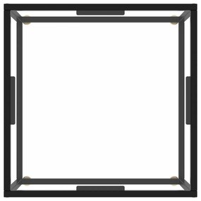 Τραπεζάκι Σαλονιού Μαύρο 60 x 60 x 35 εκ. με Ψημένο Γυαλί - Μαύρο